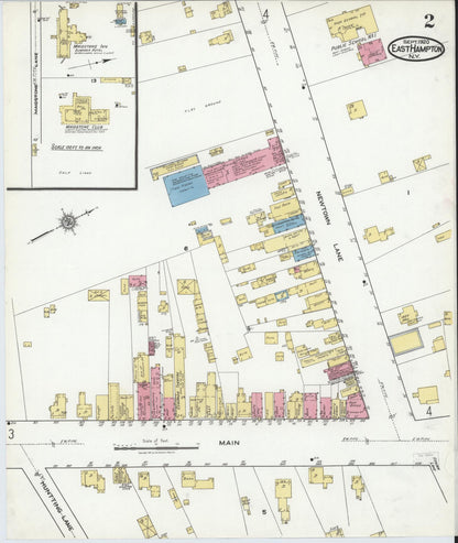 Sanborn Fire Insurance Map from Easthampton, Suffolk County, New York (1920), Sheet #0002 - Complete Map Set gallery image, historic Sanborn map, vintage wall art, New York New York