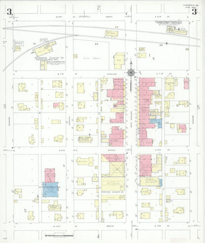 Sanborn Fire Insurance Map from Concordia, Lafayette County, Missouri (1940), Sheet #0003 - Complete Map Set gallery image, historic Sanborn map, vintage wall art, Missouri Missouri