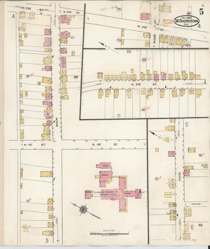 Sanborn Fire Insurance Map from McSherrystown, Adams County, Pennsylvania (1940), Sheet #0005 - Complete Map Set gallery image, historic Sanborn map, vintage wall art, Pennsylvania Pennsylvania