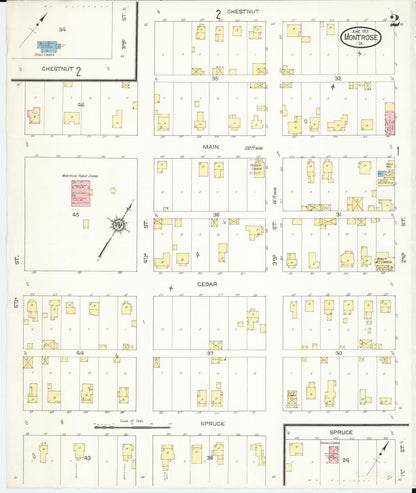 Sanborn Fire Insurance Map from Montrose, Lee County, Iowa (1913), Sheet #0002 - Historic Sanborn Fire Insurance Map Print