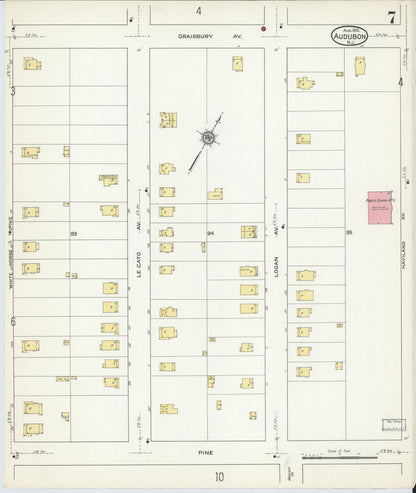 Sanborn Fire Insurance Map from Audubon, Camden County, New Jersey (1915), Sheet #0007 - Complete Map Set gallery image, historic Sanborn map, vintage wall art, New Jersey New Jersey