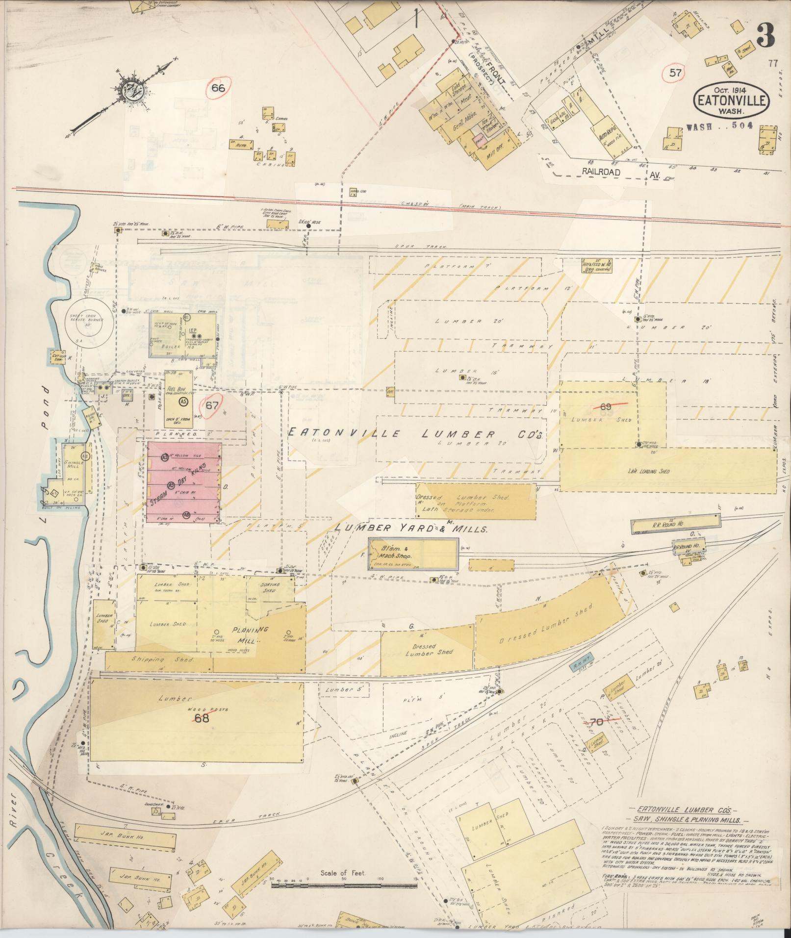 Sanborn Fire Insurance Map from Eatonville, Pierce County, Washington (1933), Sheet #0003 - Complete Map Set gallery image, historic Sanborn map, vintage wall art, Washington Washington