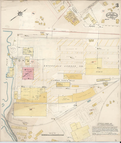 Sanborn Fire Insurance Map from Eatonville, Pierce County, Washington (1933), Sheet #0003 - Complete Map Set gallery image, historic Sanborn map, vintage wall art, Washington Washington