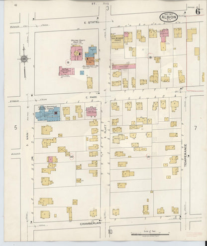 Sanborn Fire Insurance Map from Albion, Orleans County, New York (1941), Sheet #0006 - Complete Map Set gallery image, historic Sanborn map, vintage wall art, New York New York