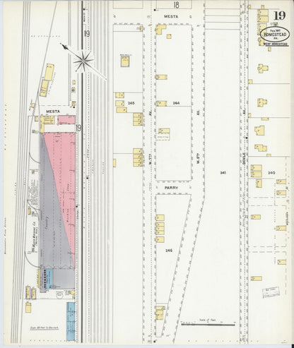 Sanborn Fire Insurance Map from Homestead, Allegheny County, Pennsylvania (1907), Sheet #0019 - Complete Map Set gallery image, historic Sanborn map, vintage wall art, Pennsylvania Pennsylvania