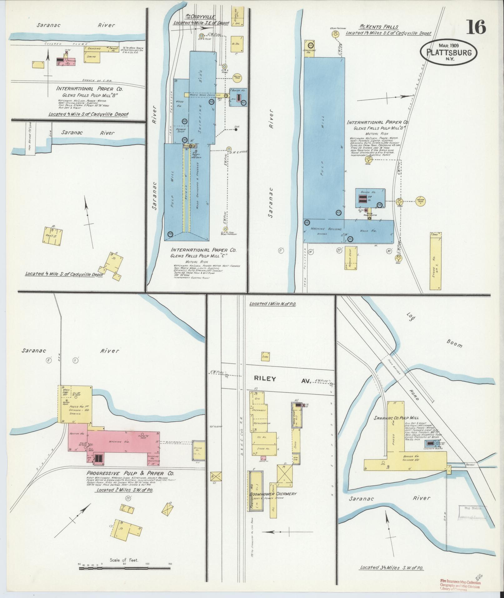 Sanborn Fire Insurance Map from Plattsburg, Clinton County, New York (1909), Sheet #0015 - Complete Map Set gallery image, historic Sanborn map, vintage wall art, New York New York