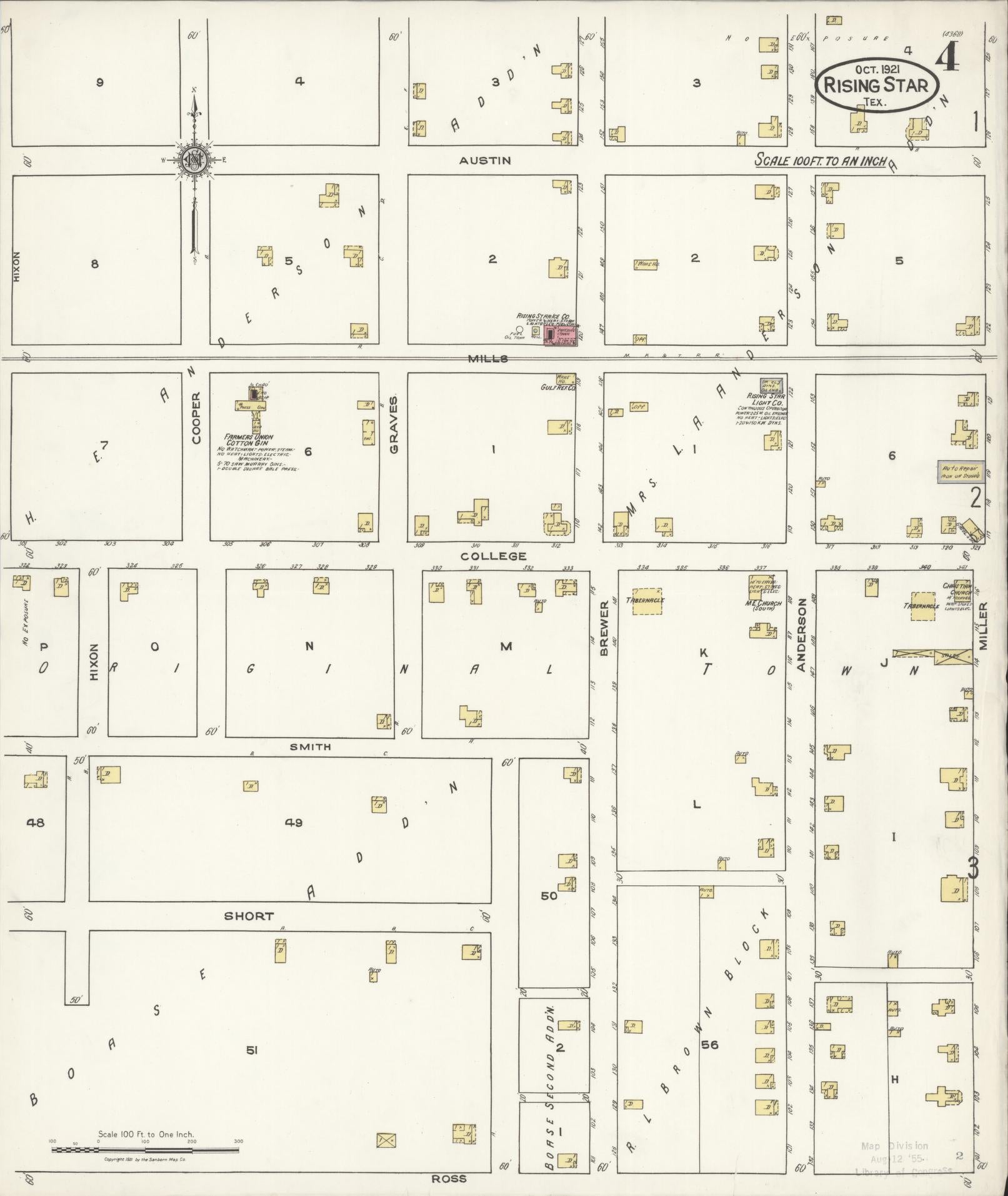 Sanborn Fire Insurance Map from Rising Star, Eastland County, Texas ...