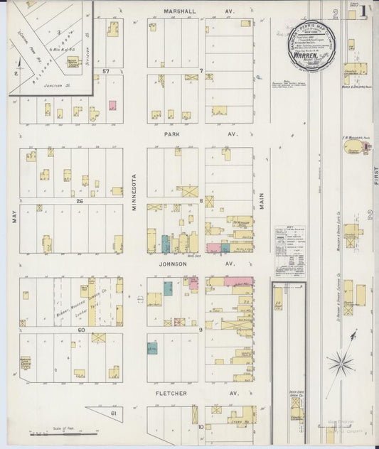 Sanborn Fire Insurance Map from Warren, Marshall County, Minnesota. (1894) – Map View
