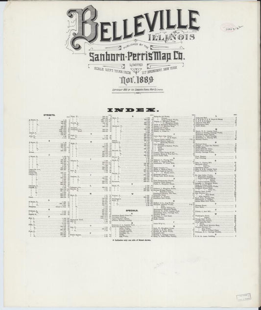 Sanborn Fire Insurance Map from Belleville, Saint Clair County, Illinois. (1889) – Map View