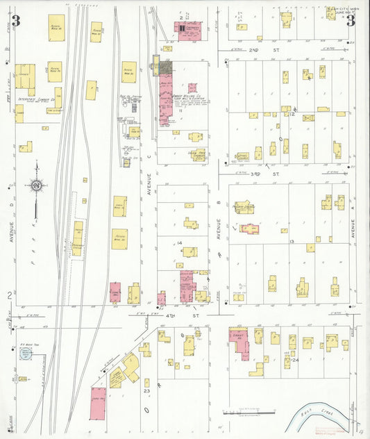 Sanborn Fire Insurance Map from Rush City, Chisago County, Minnesota (1931), Sheet #0003 - Historic Sanborn Fire Insurance Map Print, vintage old map wall art, antique decor, genealogy gift, Minnesota Minnesota map