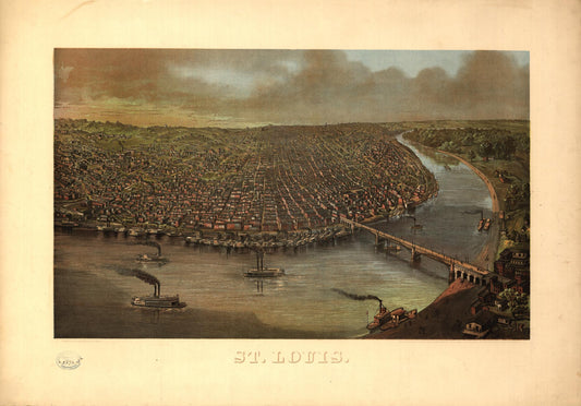 St. Louis (1873) – Historic Bird’s-Eye View Panorama Print