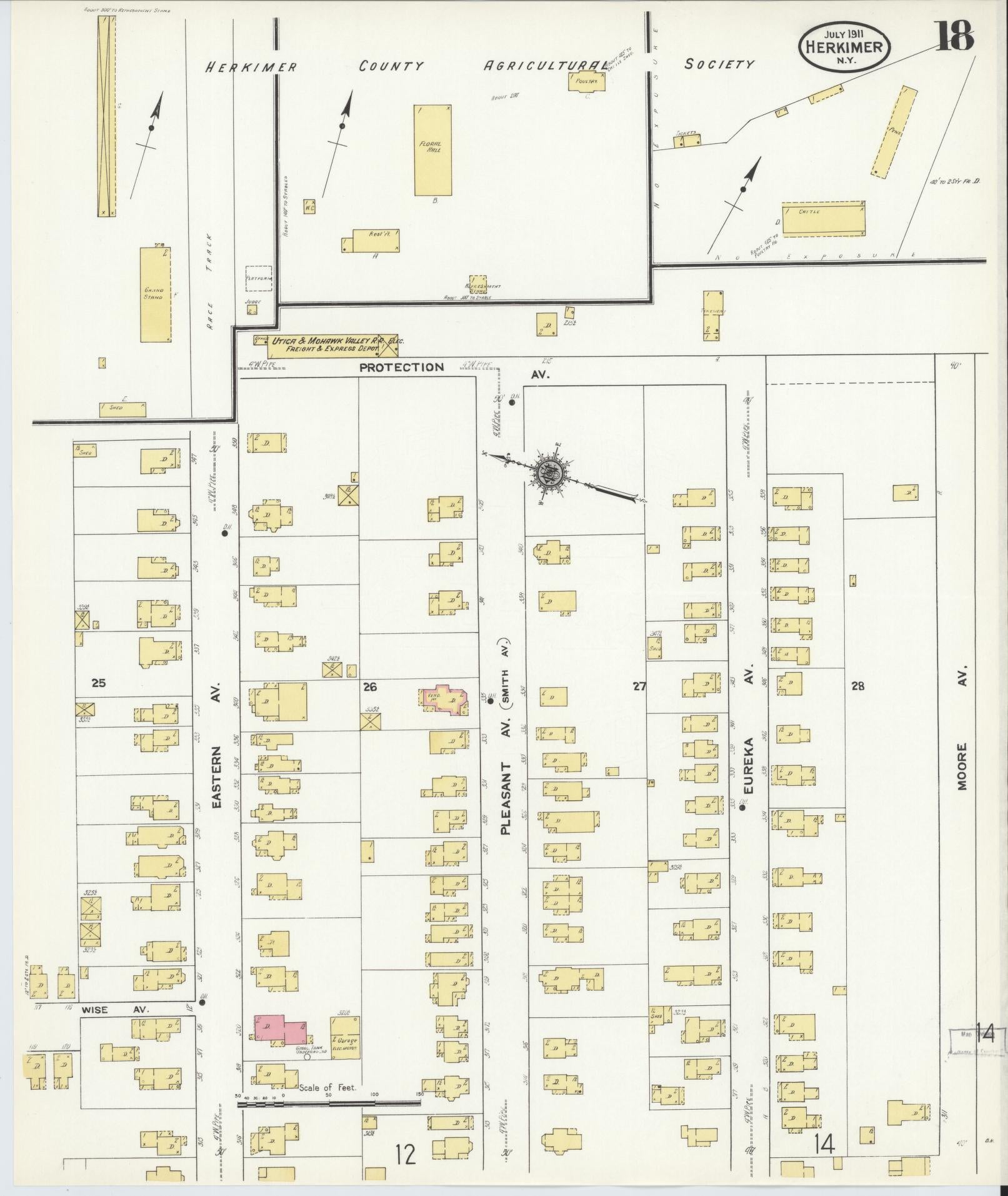 Sanborn Fire Insurance Map from Herkimer, Herkimer County, New York (1911), Sheet #0018 - Complete Map Set gallery image, historic Sanborn map, vintage wall art, New York New York
