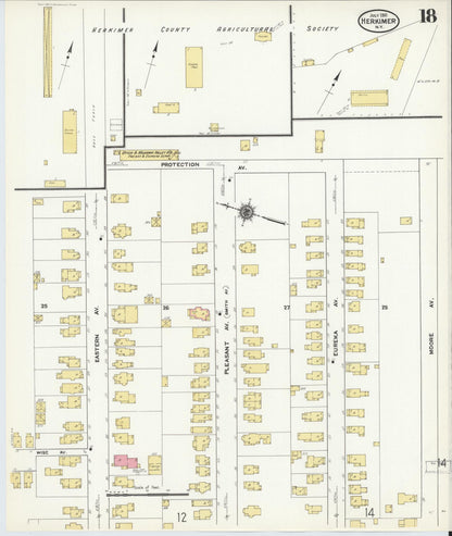 Sanborn Fire Insurance Map from Herkimer, Herkimer County, New York (1911), Sheet #0018 - Complete Map Set gallery image, historic Sanborn map, vintage wall art, New York New York