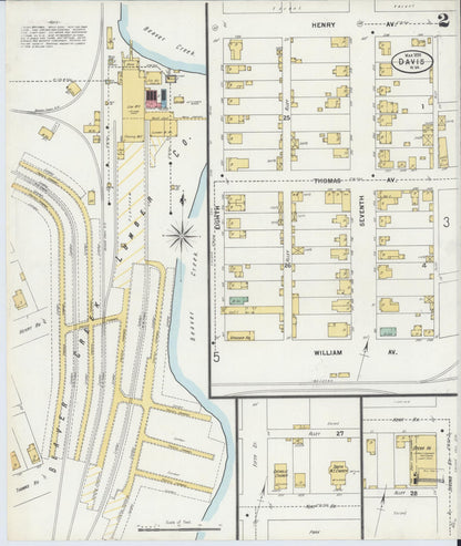 Sanborn Fire Insurance Map from Davis, Tucker County, West Virginia (1899), Sheet #0002 - Complete Map Set gallery image, historic Sanborn map, vintage wall art, West Virginia West Virginia