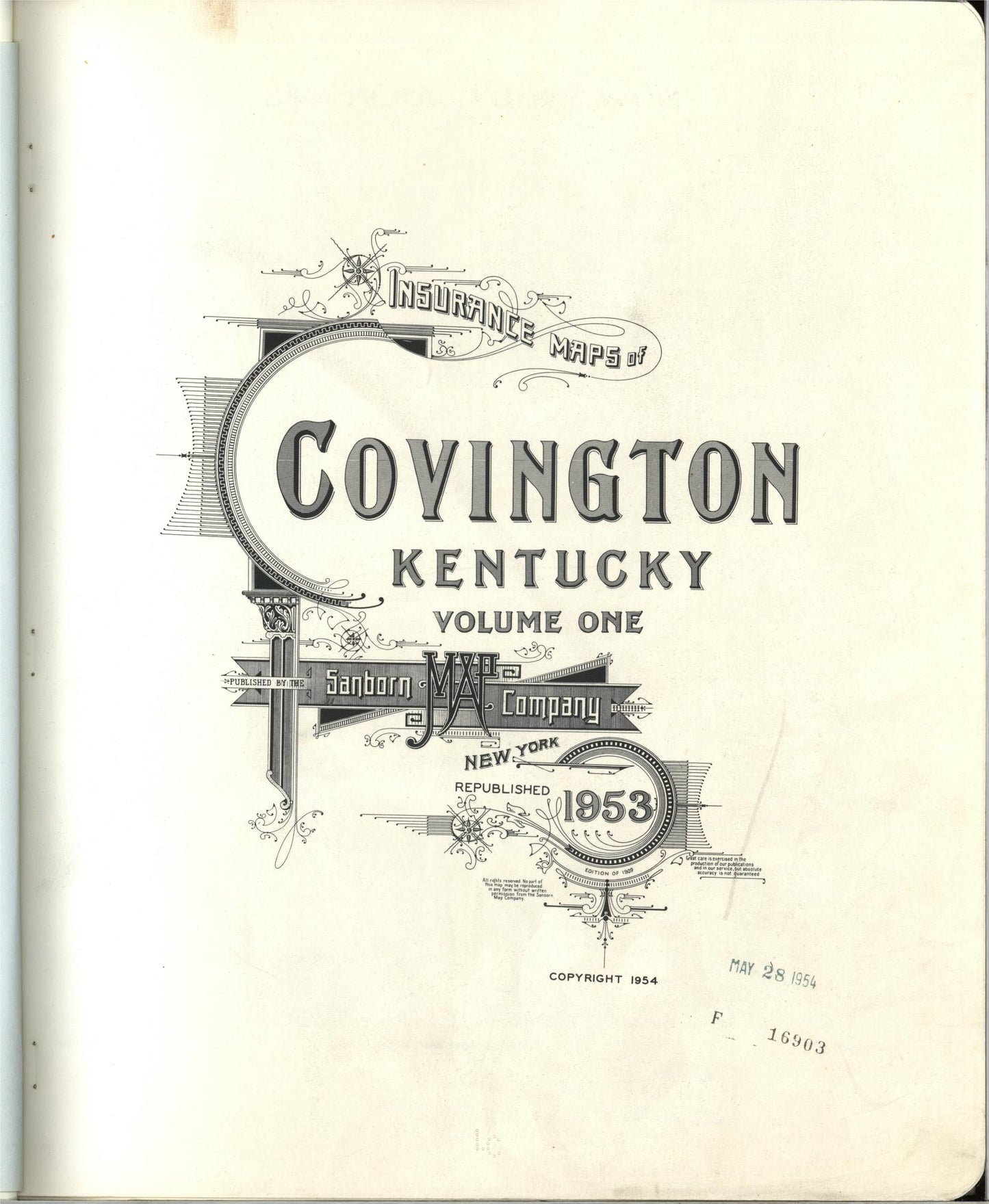 Sanborn Fire Insurance Map from Covington, Kenton County, Kentucky (1954), Sheet #0001 - Complete Map Set gallery image, historic Sanborn map, vintage wall art, Kentucky Kentucky
