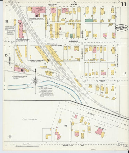 Sanborn Fire Insurance Map from Mount Vernon, Knox County, Ohio (1903), Sheet #0011 - Complete Map Set gallery image, historic Sanborn map, vintage wall art, Ohio Ohio