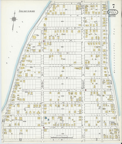 Sanborn Fire Insurance Map from Hull, Plymouth County, Massachusetts (1916), Sheet #0007 - Complete Map Set gallery image, historic Sanborn map, vintage wall art, Massachusetts Massachusetts