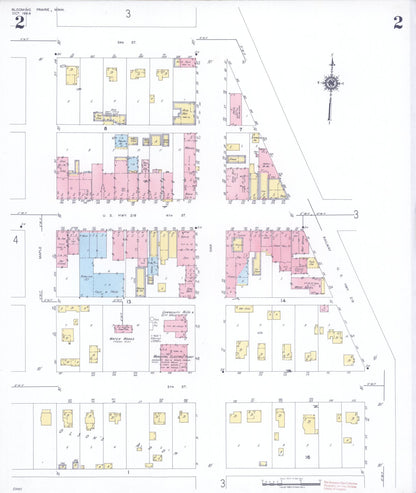 Sanborn Fire Insurance Map from Blooming Prairie, Steele County, Minnesota (1948), Sheet #0002 - Historic Sanborn Fire Insurance Map Print, vintage old map wall art, antique decor, genealogy gift, Minnesota Minnesota map
