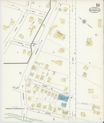 Sanborn Fire Insurance Map from Mamaroneck, Westchester County, New York (1912), Sheet #0013 - Complete Map Set gallery image, historic Sanborn map, vintage wall art, New York New York