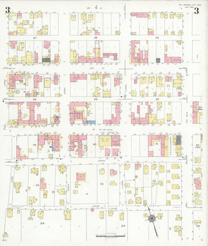 Sanborn Fire Insurance Map from Rio Grande City, Starr County, Texas (1940), Sheet #0003 - Complete Map Set gallery image, historic Sanborn map, vintage wall art, Texas Texas