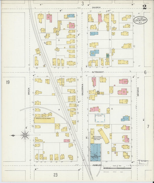 Sanborn Fire Insurance Map from Lockport, Niagara County, New York (1903), Sheet #0002 - Complete Map Set gallery image, historic Sanborn map, vintage wall art, New York New York