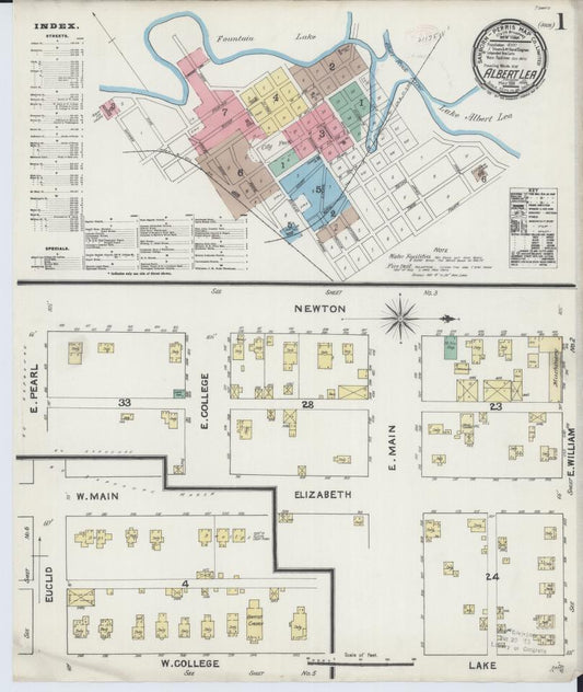 Sanborn Fire Insurance Map from Albert Lea, Freeborn County, Minnesota. (1891) – Map View
