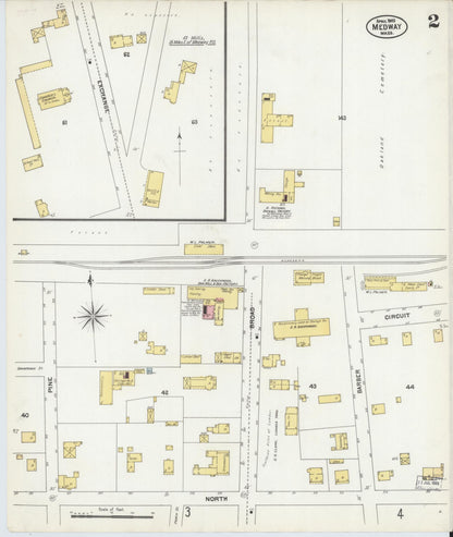 Sanborn Fire Insurance Map from Medway, Norfolk County, Massachusetts (1903), Sheet #0002 - Historic Sanborn Fire Insurance Map Print, vintage old map wall art, antique decor, genealogy gift, Massachusetts Massachusetts map
