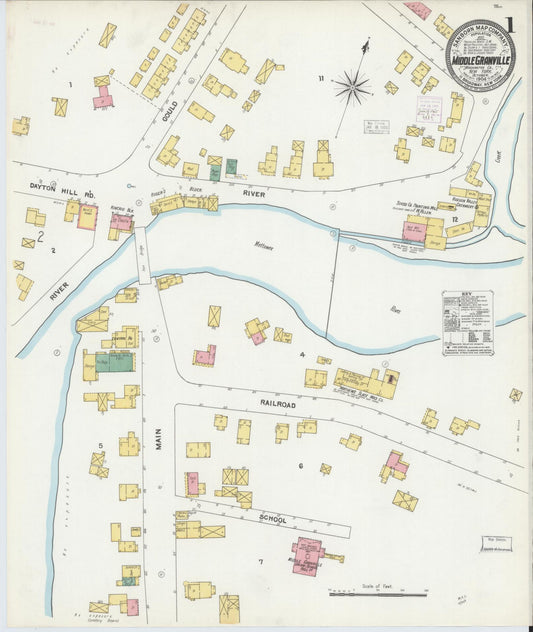 Sanborn Fire Insurance Map from Middle Granville, Washington County, New York. (1904) – Historic Sanborn Fire Insurance Map Print