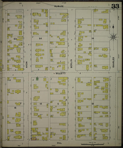 Sanborn Fire Insurance Map from La Crosse, La Crosse County, Wisconsin (1891), Sheet #0033 - Historic Sanborn Fire Insurance Map Print, vintage old map wall art, antique decor, genealogy gift, Wisconsin Wisconsin map
