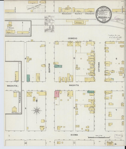 Sanborn Fire Insurance Map from Iroquois, Kingsbury County, South Dakota. (1893) – Historic Sanborn Fire Insurance Map Print