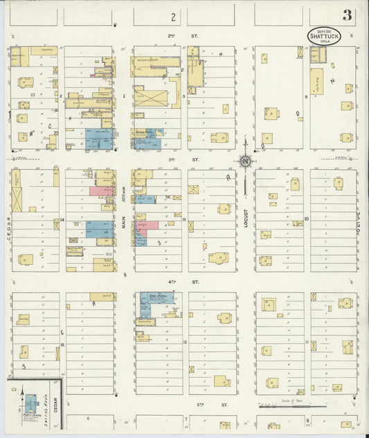 Sanborn Fire Insurance Map from Shattuck, Ellis County, Oklahoma (1911), Sheet #0003 - Historic Sanborn Fire Insurance Map Print, vintage old map wall art, antique decor, genealogy gift, Oklahoma Oklahoma map