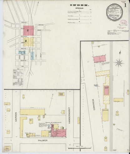 Sanborn Fire Insurance Map from Winnsboro, Fairfield County, South Carolina (1894), Sheet #0001 - Complete Map Set gallery image, historic Sanborn map, vintage wall art, South Carolina South Carolina