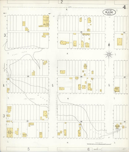Sanborn Fire Insurance Map from Blaine, Whatcom County, Washington (1902), Sheet #0004 - Complete Map Set gallery image, historic Sanborn map, vintage wall art, Washington Washington