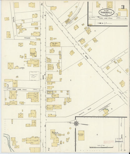 Sanborn Fire Insurance Map from Tannersville, Greene County, New York (1912), Sheet #0003 - Complete Map Set gallery image, historic Sanborn map, vintage wall art, New York New York