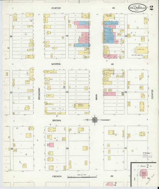 Sanborn Fire Insurance Map from Collinsville, Tulsa County, Oklahoma (1910), Sheet #0002 - Historic Sanborn Fire Insurance Map Print, vintage old map wall art, antique decor, genealogy gift, Oklahoma Oklahoma map