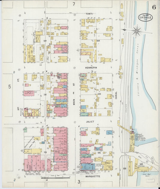 Sanborn Fire Insurance Map from La Salle, La Salle County, Illinois (1898), Sheet #0006 - Historic Sanborn Fire Insurance Map Print, vintage old map wall art, antique decor, genealogy gift, Illinois Illinois map