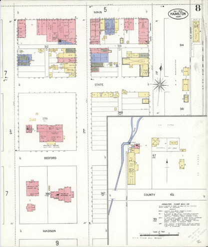 Sanborn Fire Insurance Map from Hamilton, Ravalli County, Montana (1909), Sheet #0008 - Complete Map Set gallery image, historic Sanborn map, vintage wall art, Montana Montana