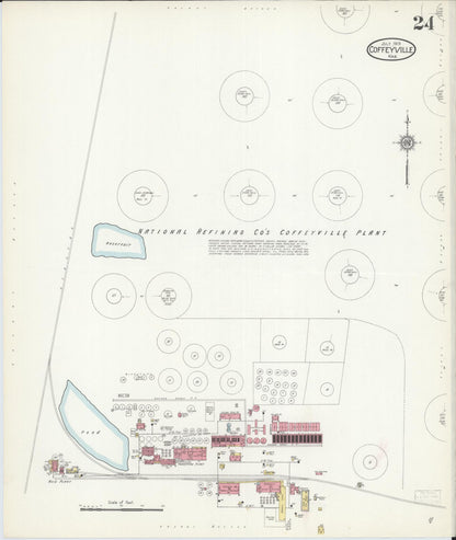 Sanborn Fire Insurance Map from Coffeyville, Montgomery County, Kansas (1913), Sheet #0024 - Complete Map Set gallery image, historic Sanborn map, vintage wall art, Kansas Kansas
