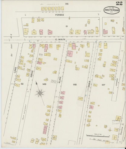 Sanborn Fire Insurance Map from Amsterdam, Montgomery County, New York (1888), Sheet #0022 - Complete Map Set gallery image, historic Sanborn map, vintage wall art, New York New York