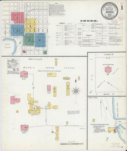 Sanborn Fire Insurance Map from Morris, Stevens County, Minnesota (1902), Sheet #0001 - Complete Map Set gallery image, historic Sanborn map, vintage wall art, Minnesota Minnesota