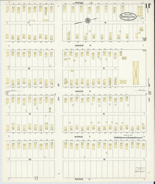 Sanborn Fire Insurance Map from Bogalusa, Washington Parish, Louisiana (1910), Sheet #0011 - Historic Sanborn Fire Insurance Map Print, vintage old map wall art, antique decor, genealogy gift, Louisiana Louisiana map