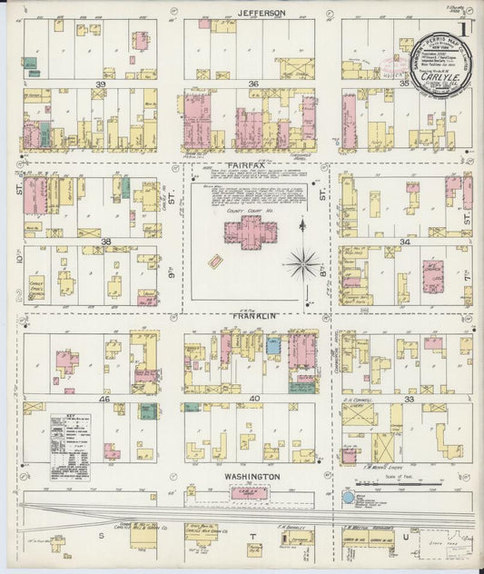 Sanborn Fire Insurance Map from Carlyle, Clinton County, Illinois. (1892) – Map View