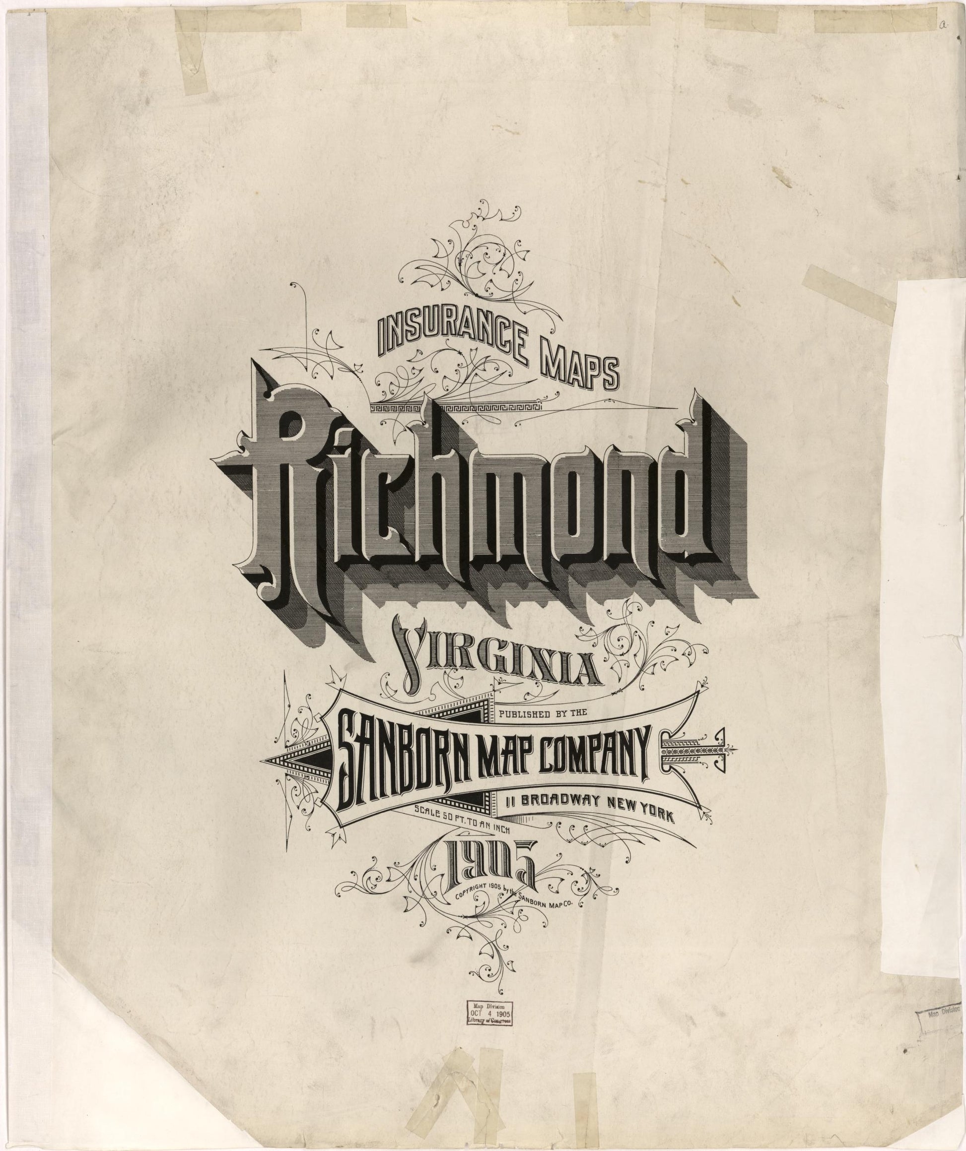 Sanborn Fire Insurance Map from Richmond, Independent Cities, Virginia. (1905) – Historic Sanborn Fire Insurance Map Print