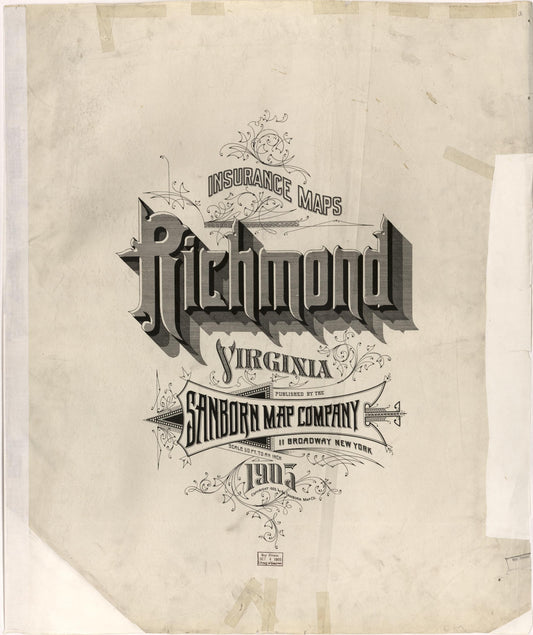 Sanborn Fire Insurance Map from Richmond, Independent Cities, Virginia. (1905) – Historic Sanborn Fire Insurance Map Print