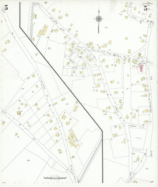 Sanborn Fire Insurance Map from Scituate, Plymouth County, Massachusetts (1939), Sheet #0005 - Historic Sanborn Fire Insurance Map Print, vintage old map wall art, antique decor, genealogy gift, Massachusetts Massachusetts map