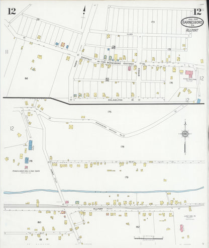 Sanborn Fire Insurance Map from Barnesboro, Cambria County, Pennsylvania (1930), Sheet #0012 - Complete Map Set gallery image, historic Sanborn map, vintage wall art, Pennsylvania Pennsylvania