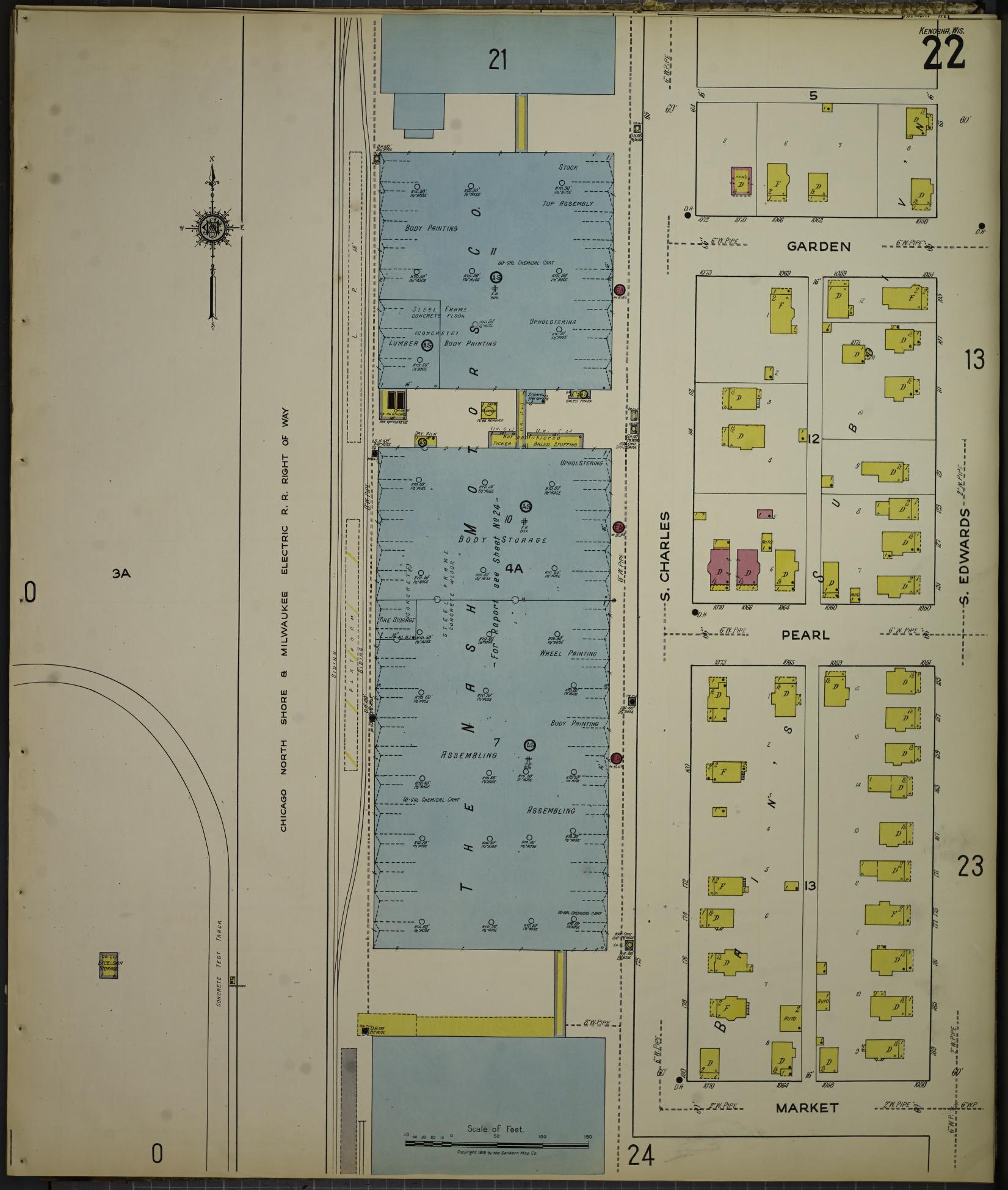 Sanborn Fire Insurance Map from Kenosha, Kenosha County, Wisconsin. (1918), Sheet 26