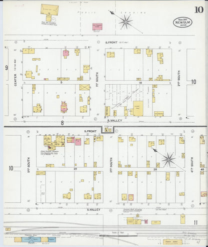 Sanborn Fire Insurance Map from New Ulm, Brown County, Minnesota (1905), Sheet #0010 - Complete Map Set gallery image, historic Sanborn map, vintage wall art, Minnesota Minnesota