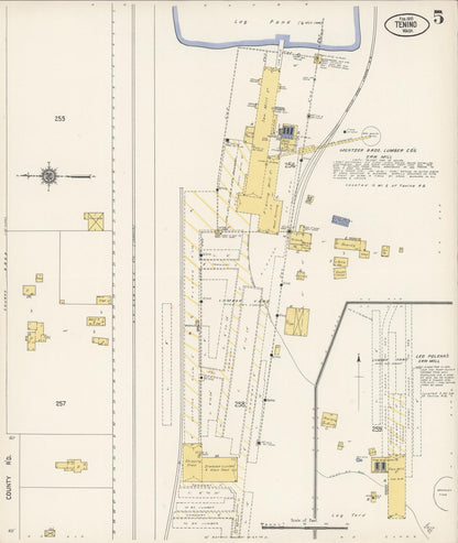 Sanborn Fire Insurance Map from Tenino, Thurston County, Washington (1910), Sheet #0005 - Complete Map Set gallery image, historic Sanborn map, vintage wall art, Washington Washington