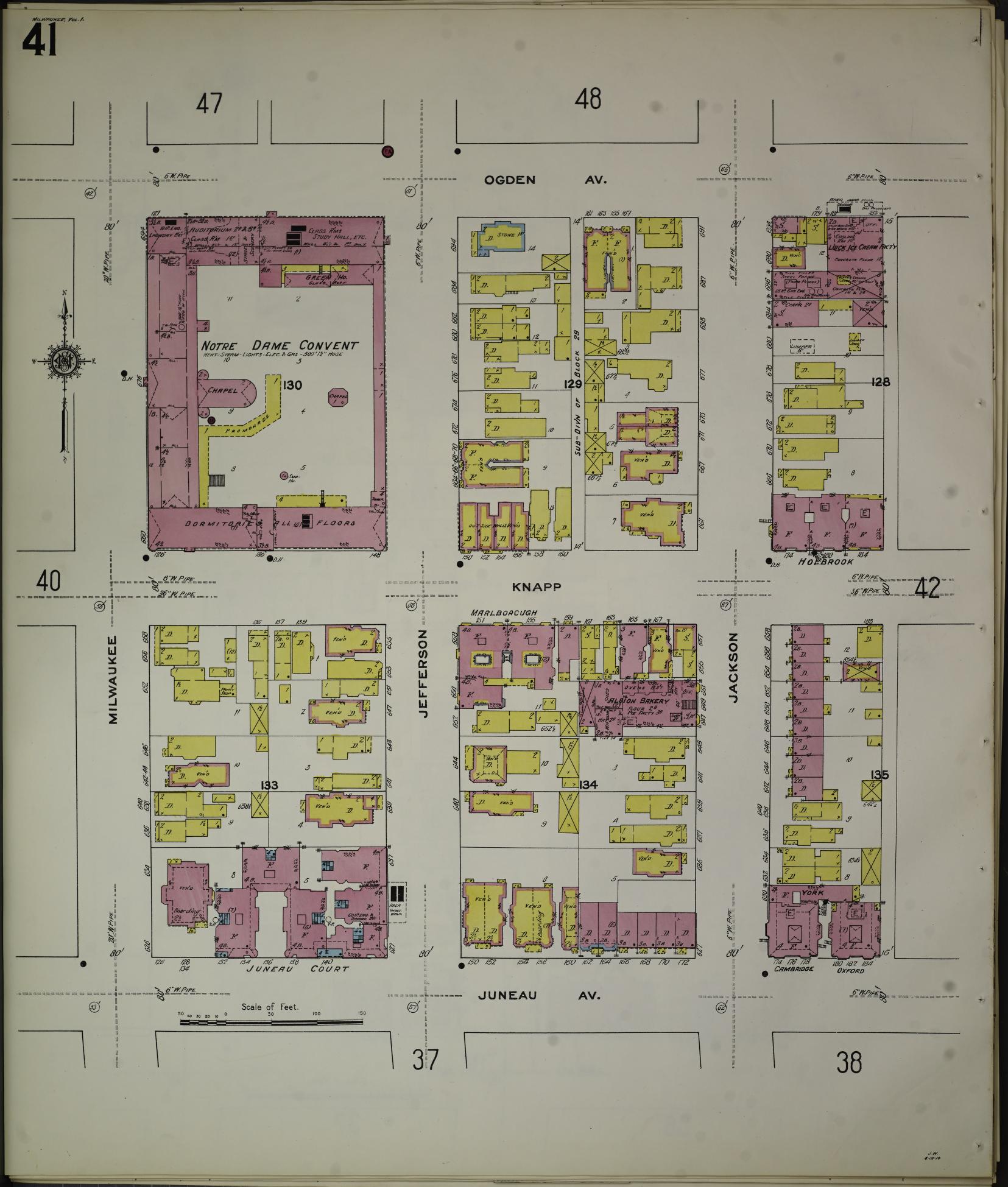 Sanborn Fire Insurance Map from Milwaukee, Milwaukee County, Wisconsin (1910), Sheet #0041 - Complete Map Set gallery image, historic Sanborn map, vintage wall art, Wisconsin Wisconsin